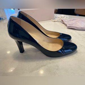Jimmy Choo Claudia navy patent leather pump